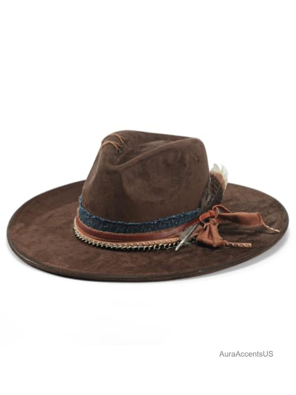 Wide Brim Felt Panama Fedora Hat Adjustable Unisex Dress Up